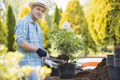 Soft landscaping with lawns, shrubs, and borders in Chase Cross
